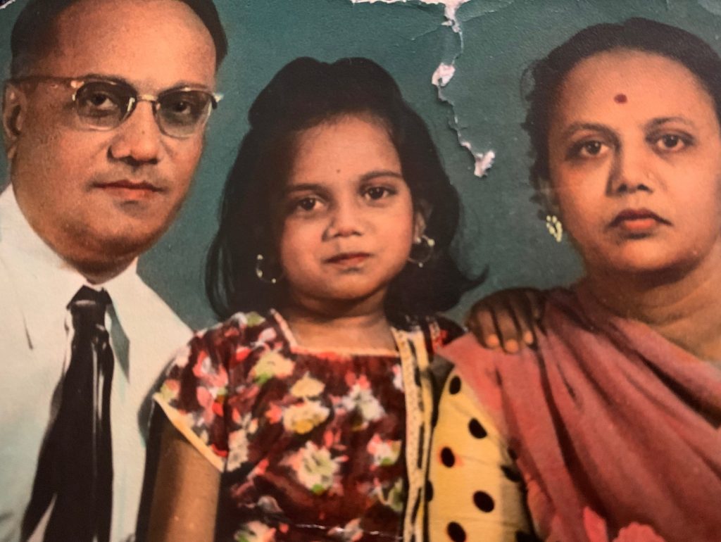 A glimpse of little me… with my parents, Jaswantiben & Narottamdas Shah