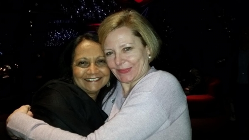 Rekha with Jennifer - Home Textiles Today, Editor in Chief